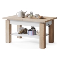 Opvouwbare salontafel met een plank ADONIS eiken sonoma/wit