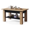 Opvouwbare salontafel met een plank ADONIS eiken/zwart