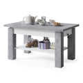 Opvouwbare salontafel met een plank ADONIS grijs/wit