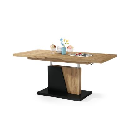 Opvouwbare salontafel met hefdak NINO eiken/zwart