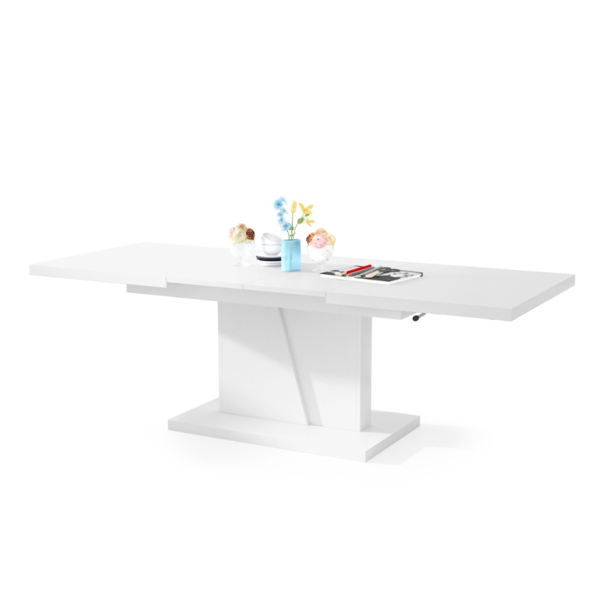 Opvouwbare salontafel met hefdak NINO wit