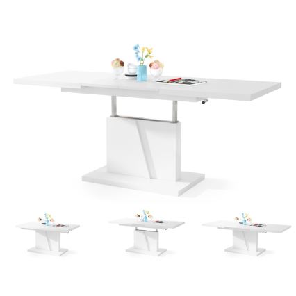 Opvouwbare salontafel met hefdak NINO wit