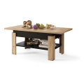Opvouwbare salontafel met hefdak ROY eiken sonoma/zwart