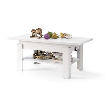 Opvouwbare salontafel met hefdak ROY wit