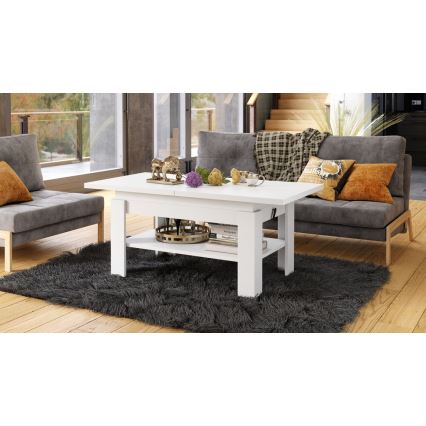 Opvouwbare salontafel met hefdak ROY wit