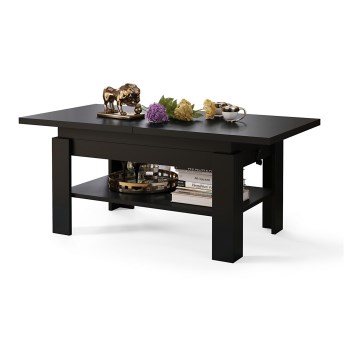 Opvouwbare salontafel met hefdak ROY zwart