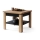 Opvouwbare salontafel met plank LIA eiken/zwart