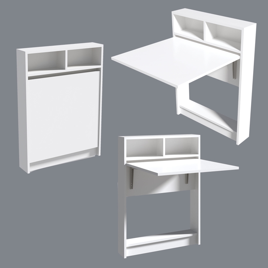 Opvouwbare tafel BRACKED 96x70 cm wit