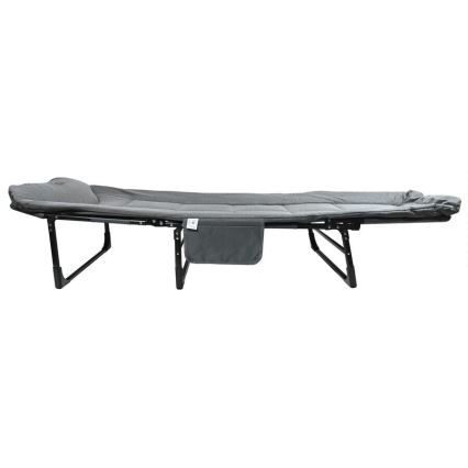 Opvouwbare verstelbare campingligstoel, grijs