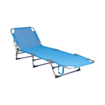 Opvouwbare verstelbare ligstoel SUNO 56x190 cm, blauw