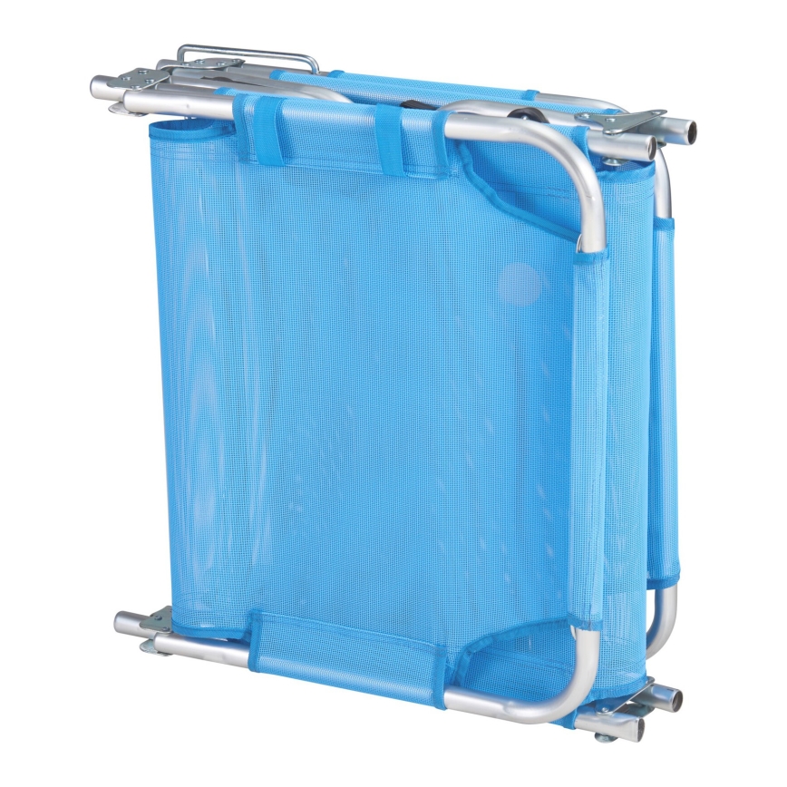 Opvouwbare verstelbare ligstoel SUNO 56x190 cm, blauw