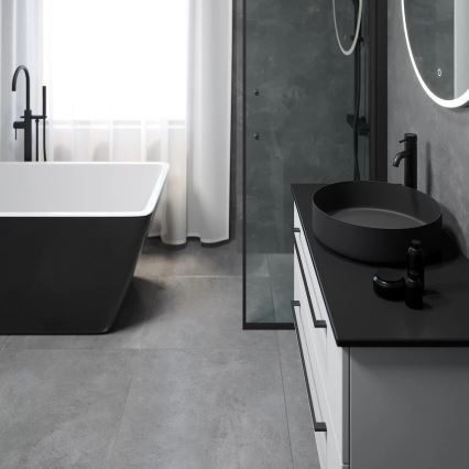 Opzetwastafel LJORDAL Ø 40 cm, staal/zwart