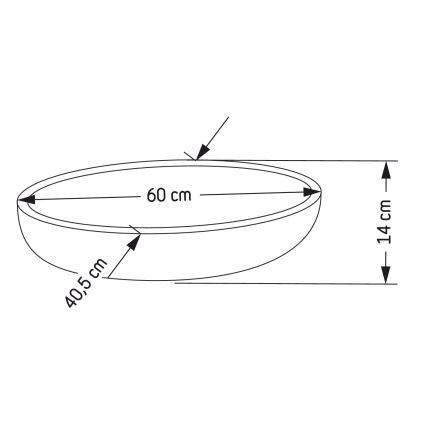 Opzetwastafel OLSBORG 60 x 40,5 cm beton/grijs