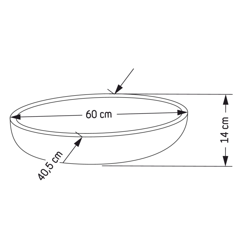 Opzetwastafel OLSBORG 60 x 40,5 cm beton/grijs