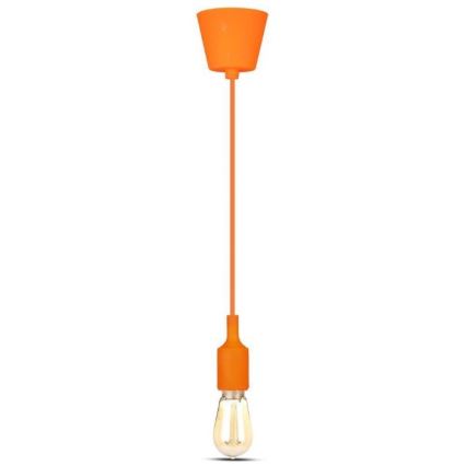 Oranje Hanglamp aan een koord 1x E27 / 60W / 230V