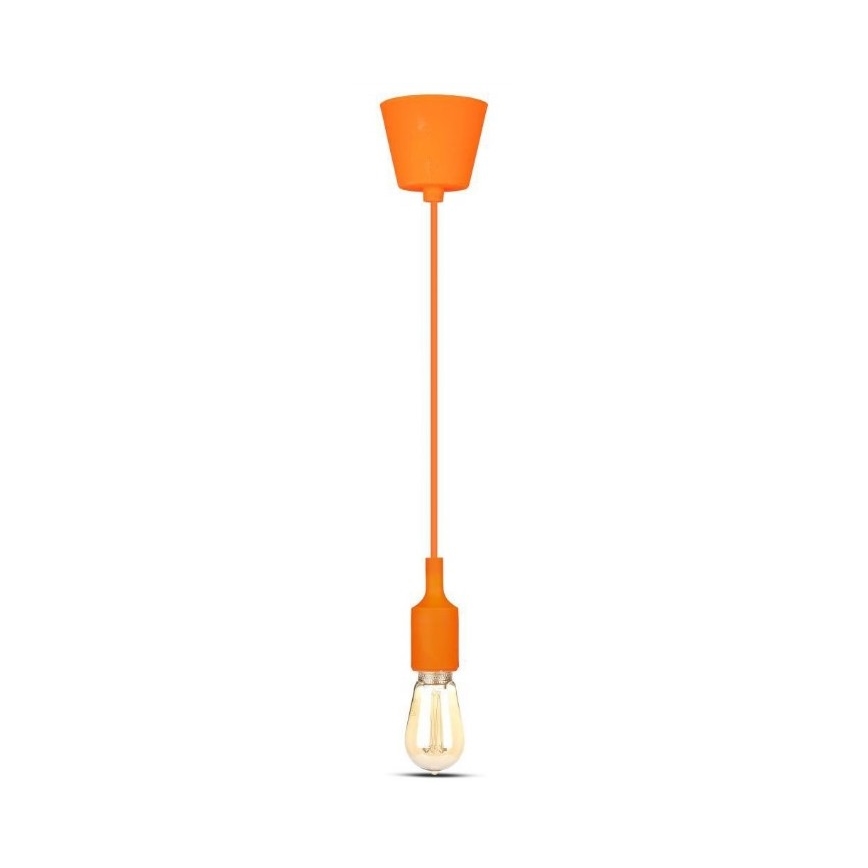 Oranje Hanglamp aan een koord 1x E27 / 60W / 230V