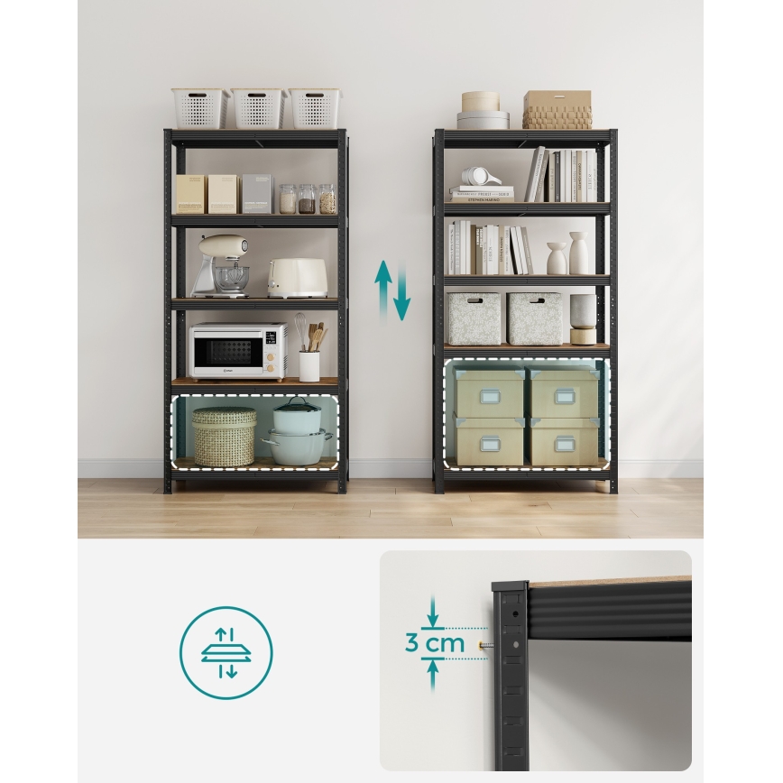 ORDIFY opbergrek bruin/zwart