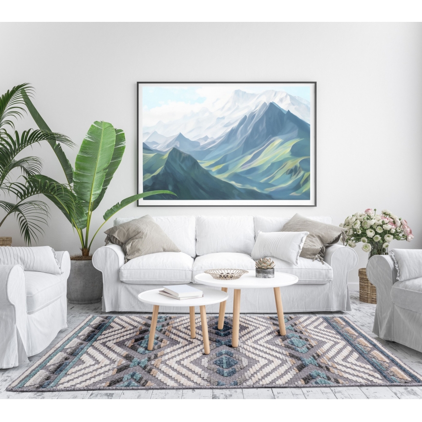 Oriëntaals tapijt NEPAL 200x280 cm blauw/grijs