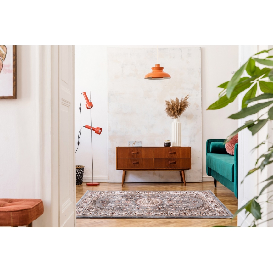 Oriëntaals vloerkleed DUBAI 80x150 cm 2300 g/m2 grijs