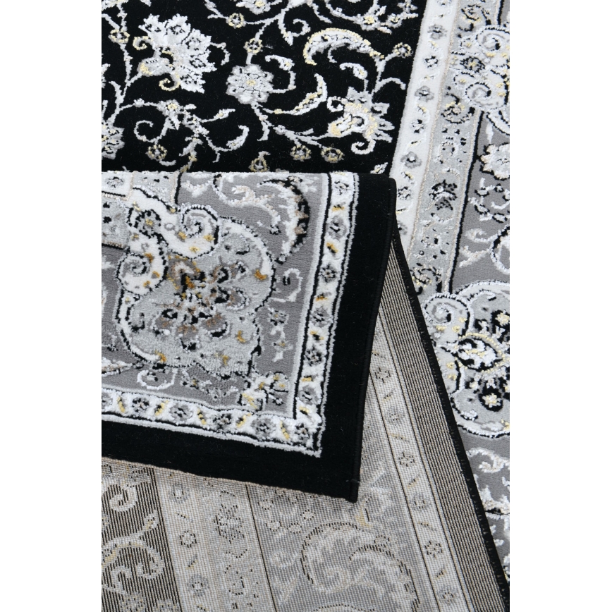 Oriëntaals vloerkleed GRECE 120x170 cm 2150 g/m2 zwart/grijs/wit