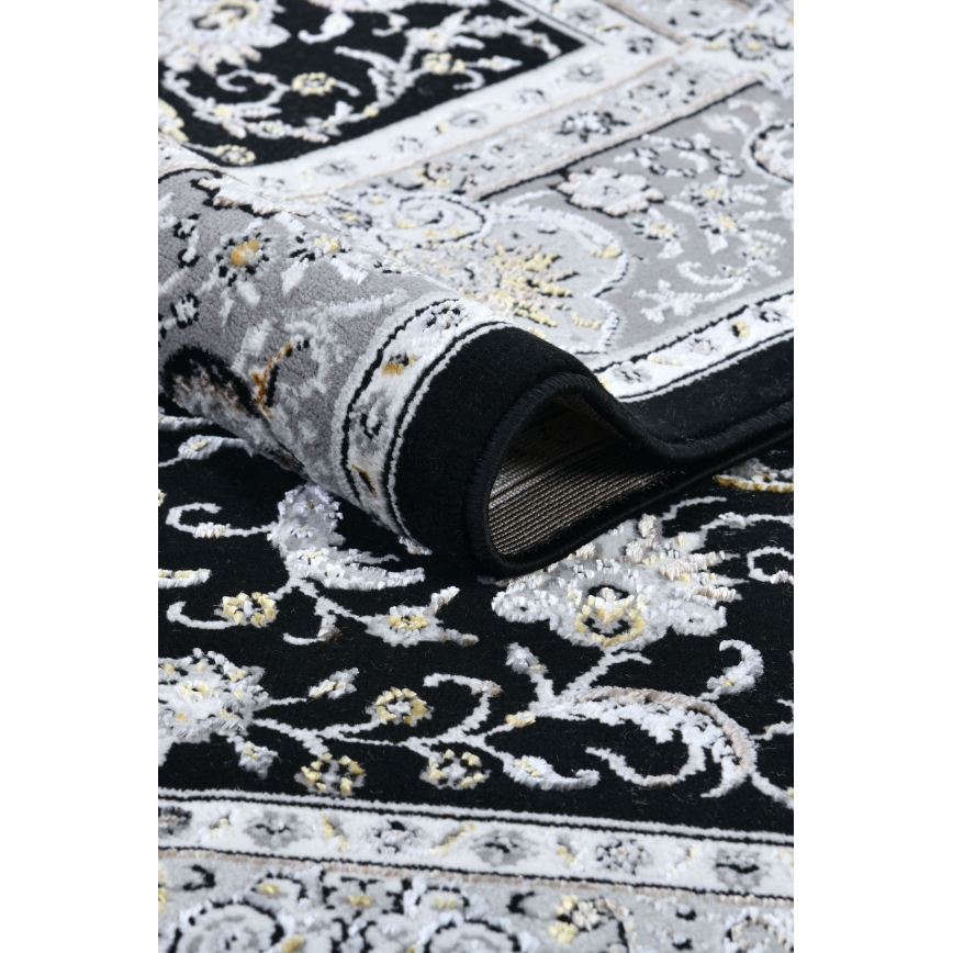 Oriëntaals vloerkleed GRECE 120x170 cm 2150 g/m2 zwart/grijs/wit