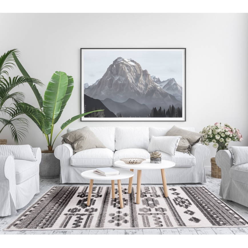 Oriëntaals vloerkleed NEPAL 160x230 cm grijs/wit