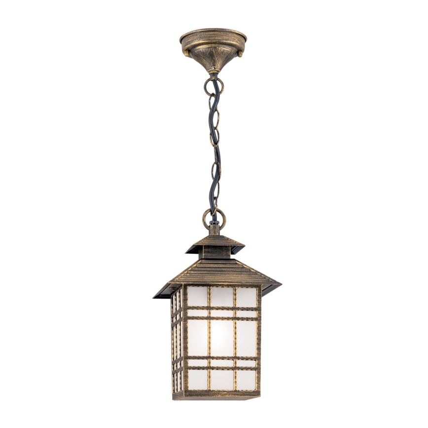 Hanglamp voor buiten KIKO 1xE27/11W/230V IP44 brons/patina