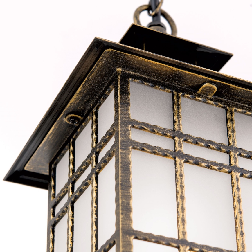 Hanglamp voor buiten KIKO 1xE27/11W/230V IP44 brons/patina