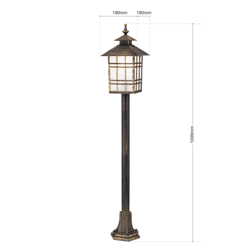 Buitenlamp KIKO 1xE27/11W/230V IP44 brons/patina