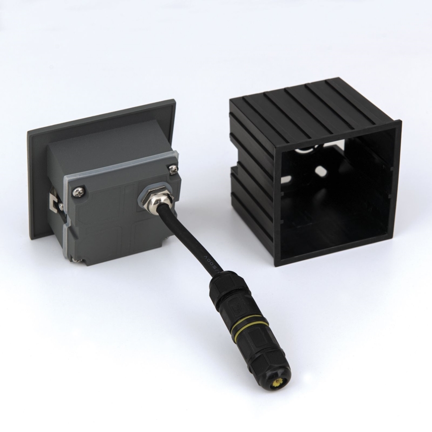 LED Inbouw lamp LORO LED/2W/230V IP65 antraciet