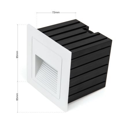 LED Inbouw lamp LORO LED/2W/230V IP65 wit