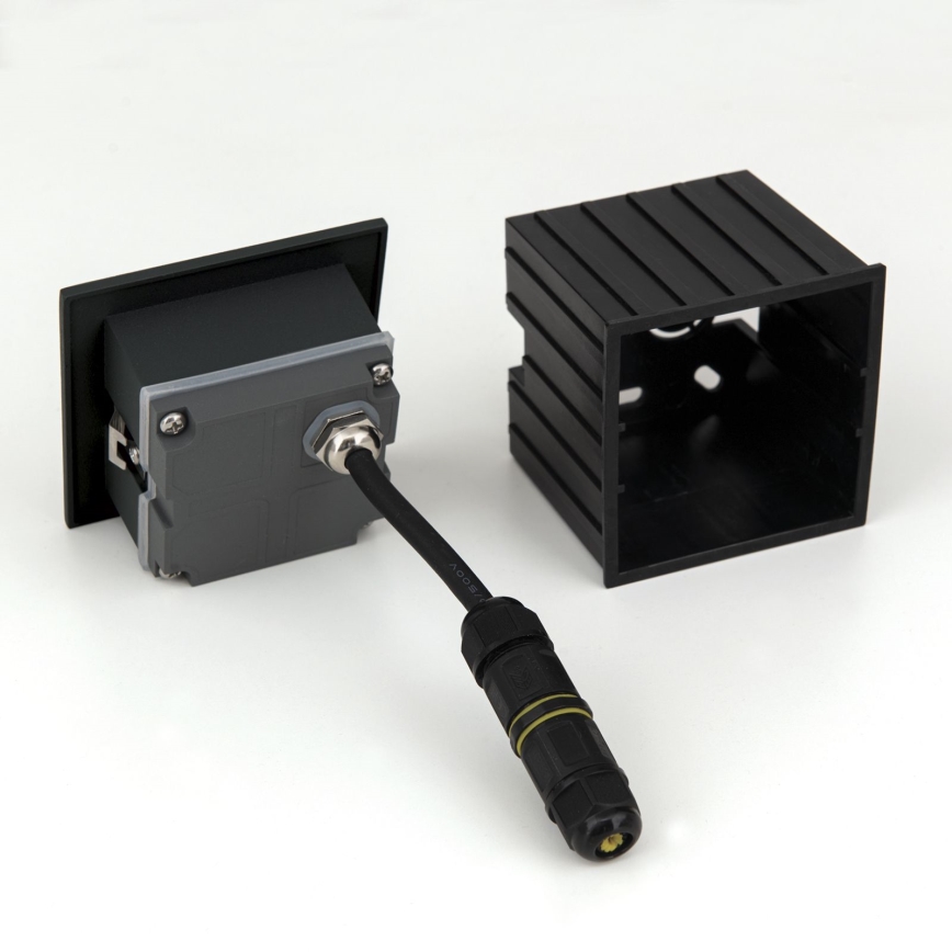 LED Inbouw lamp LORO LED/2W/230V IP65 zwart