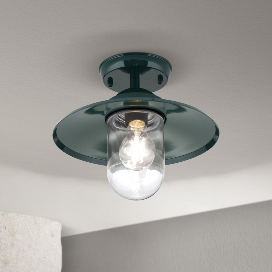 Hanglamp voor buiten EDWARD 1xE27/60W/230V IP44 groen