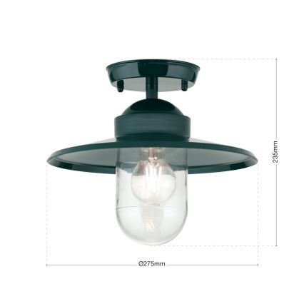 Hanglamp voor buiten EDWARD 1xE27/60W/230V IP44 groen