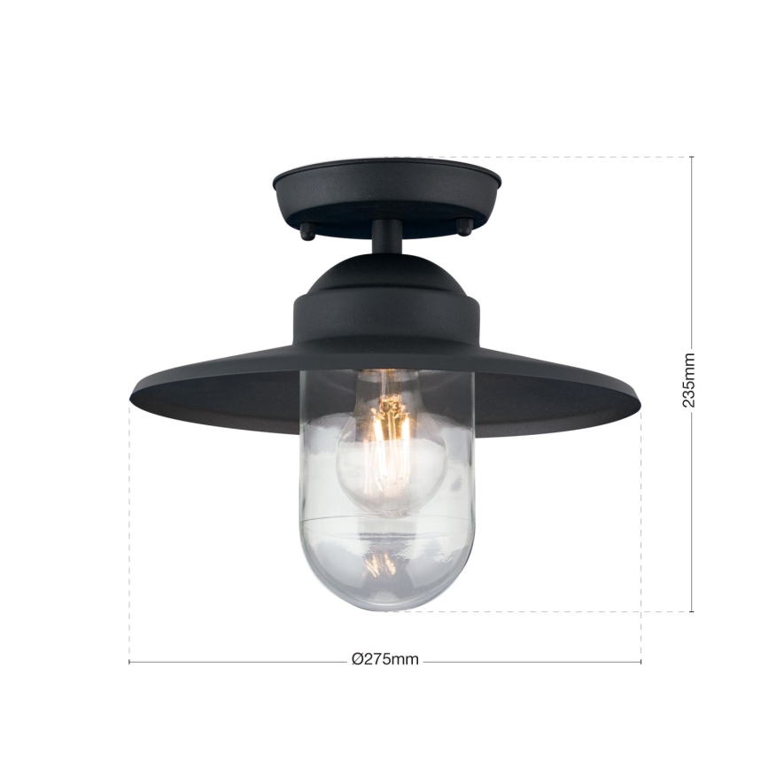 Hanglamp voor buiten EDWARD 1xE27/60W/230V IP44 zwart