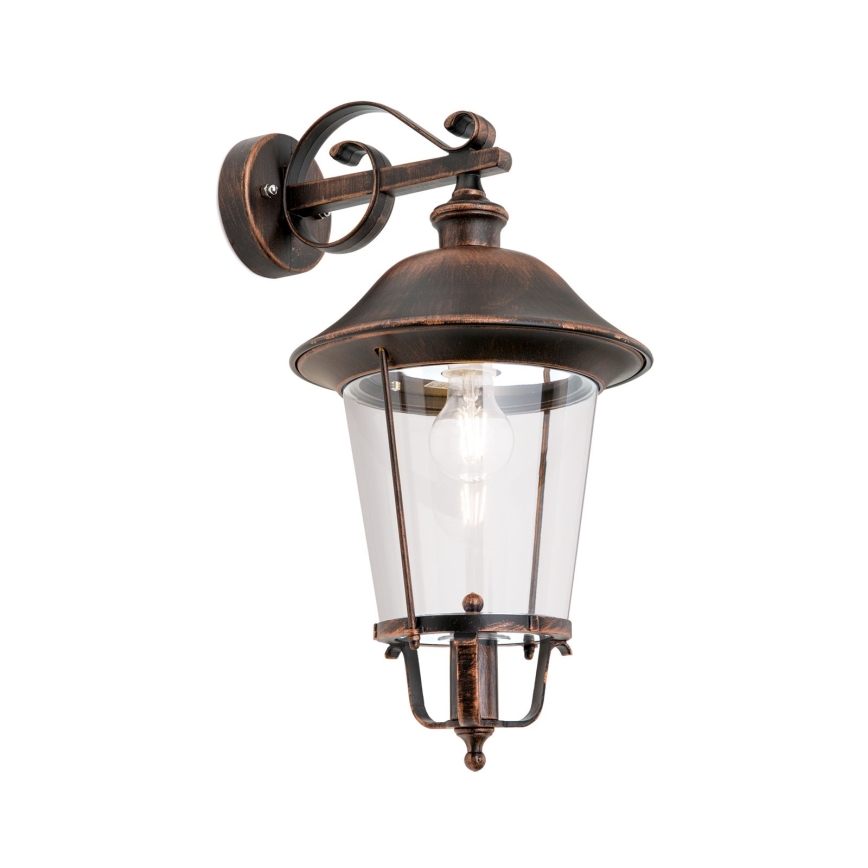 Buiten wandlamp KENZO 1xE27/100W/230V IP44 brons/patina