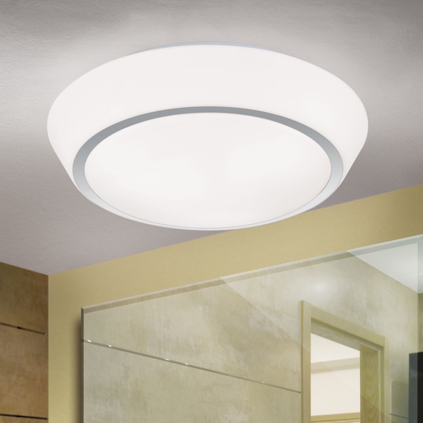 Plafondlamp voor badkamer TENA 3xE27/60W/230V Ø 38 cm IP44 wit