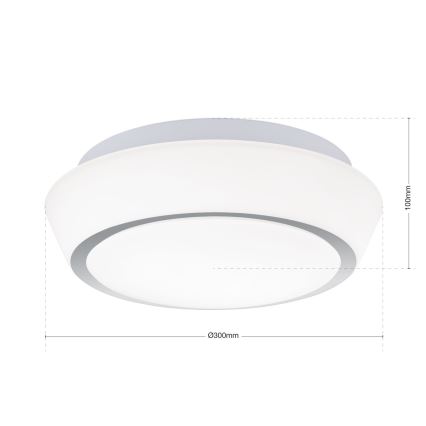 Badkamerplafondlamp TENA — 2× E27 (max. 60 W), 230 V, Ø 30 cm, IP44, wit