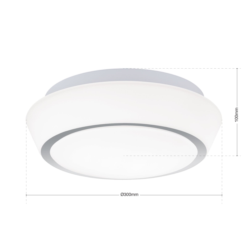 Badkamerplafondlamp TENA — 2× E27 (max. 60 W), 230 V, Ø 30 cm, IP44, wit