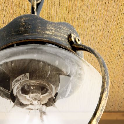 Buitenhanglamp TAVERNA 1xE27/60W/230V IP23 brons/patina