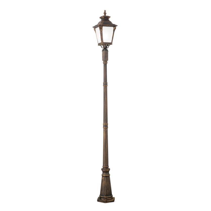 Buitenlamp AIKO 1xE27/60W/230V 240 cm IP23 brons/patina