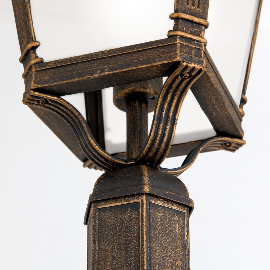 Buitenlamp AIKO 1xE27/60W/230V 240 cm IP23 brons/patina