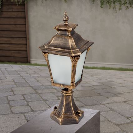 Buitenlamp AIKO 1xE27/60W/230V 59 cm IP23 brons/patina