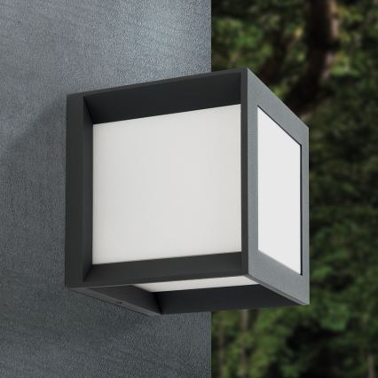 Buitenlamp HENRY 1xE27/15W/230V 16x16 cm IP44 antraciet
