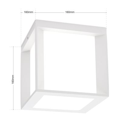 Buitenlamp HENRY 1xE27/15W/230V 16x16 cm IP44 wit