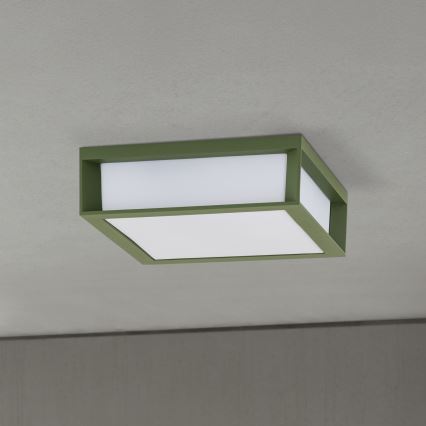 Buitenlamp HENRY 2xE27/15W/230V 26x26 cm IP44 groen