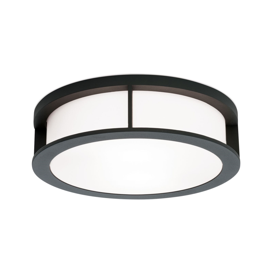 Buitenlamp HENRY 2xE27/15W/230V Ø 30 cm IP44 antraciet