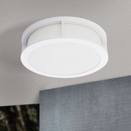 Buitenlamp HENRY 2xE27/15W/230V Ø 30 cm IP44 wit