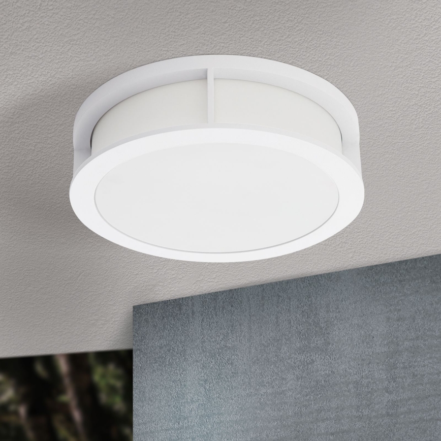 Buitenlamp HENRY 2xE27/15W/230V Ø 30 cm IP44 wit