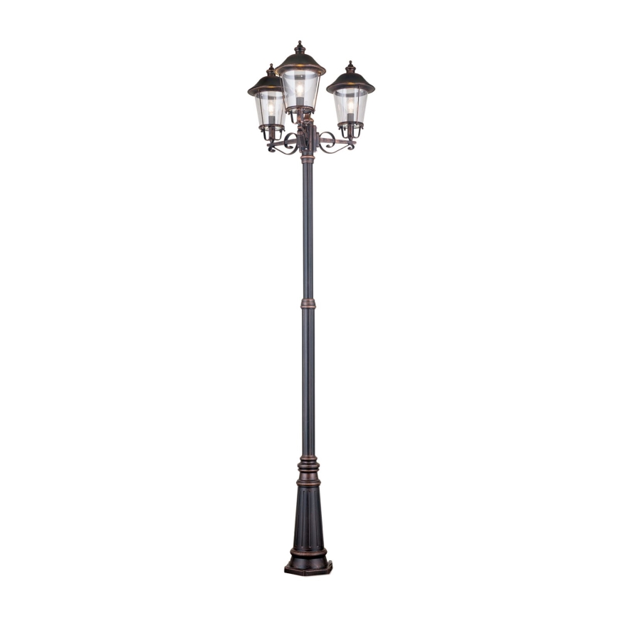 Buitenlamp KENZO 3xE27/100W/230V IP44 brons/patina